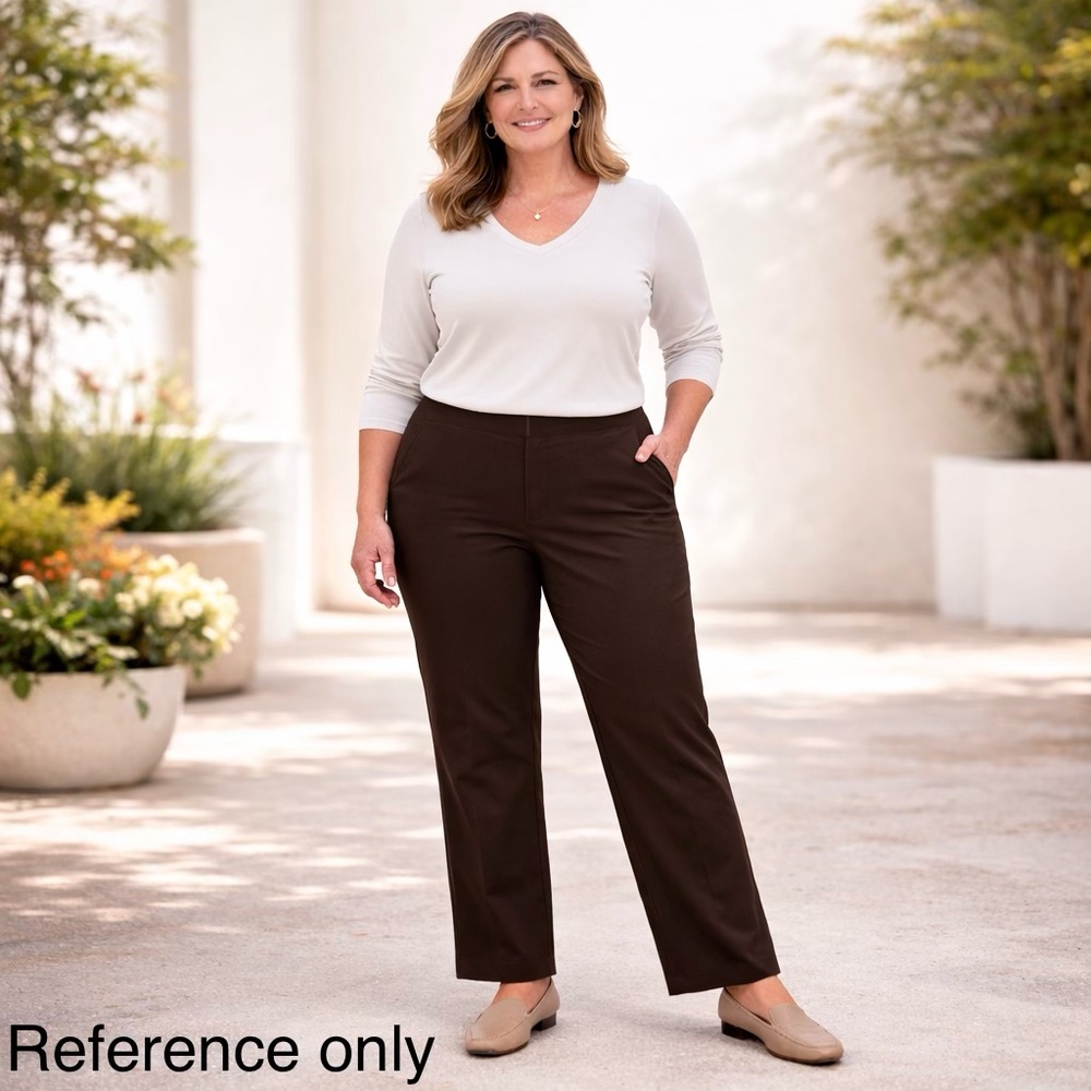 Coldwater Creek Natural Fit Bootcut Trouser Woman's Sz 14 Petite High Waist Pant